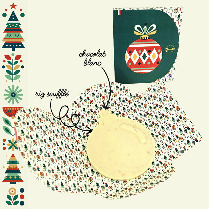 Composition Boule de No�l en chocolat - No�l
