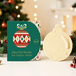 Boule de No�l en chocolat bo�te personnalis�e