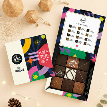 Coffret Essentiel 9 chocolats - Collection No&euml;l Entreprise