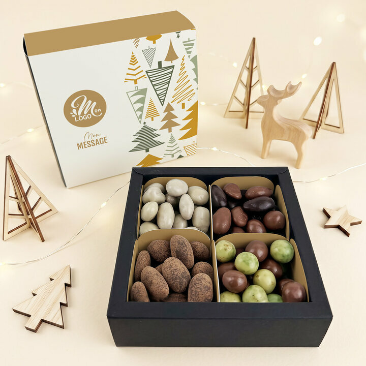 Coffret Gourmand Petit Modèle - Collection Noël Entreprise Coffret Gourmand Petit Modèle - Collection Noël Entreprise Modèle Forêt de Sapins