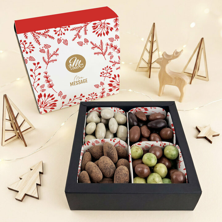 Coffret Gourmand Petit Modèle - Collection Noël Entreprise Coffret Gourmand Petit Modèle - Collection Noël Entreprise Modèle Feuillage
