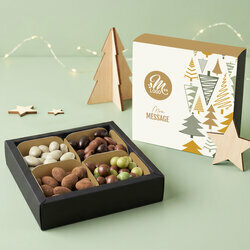 Coffret Gourmand Moyen Modèle - Collection Noël Entreprise Coffret Gourmand Moyen Modèle - Collection Noël Entreprise Modèle Forêt de Sapins