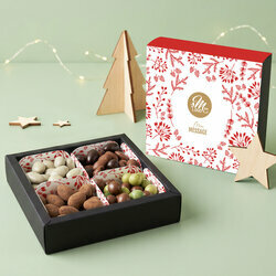 Coffret Gourmand Moyen Modèle - Collection Noël Entreprise Coffret Gourmand Moyen Modèle - Collection Noël Entreprise Modèle Feuillage