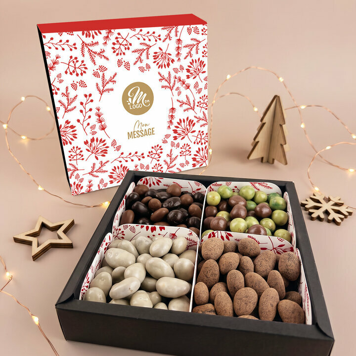 Coffret Gourmand Grand Modèle - Collection Noël Entreprise Coffret Gourmand Grand Modèle - Collection Noël Entreprise Modèle Feuillage