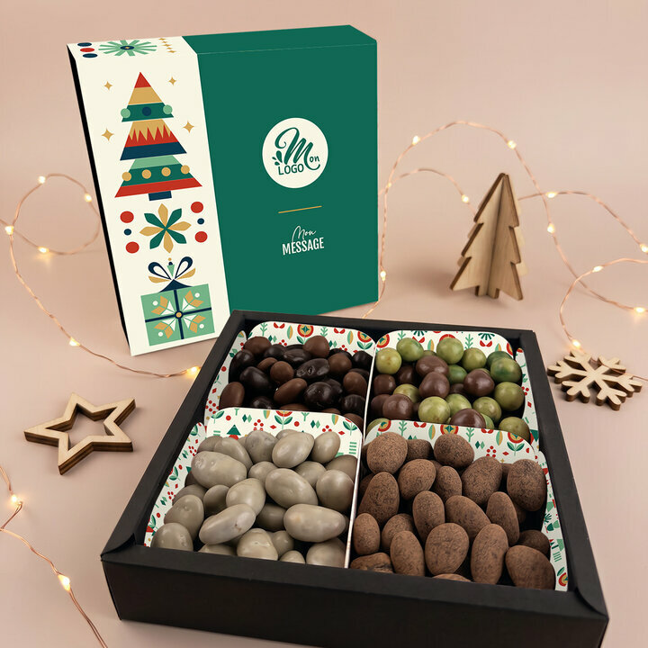 Coffret Gourmand Grand Modèle - Collection Noël Entreprise Coffret Gourmand Grand Modèle - Collection Noël Entreprise Modèle Noël Géométrique