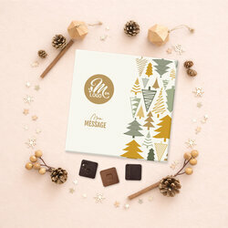 Carré 25 chocolats - Collection Noël Entreprise Carré 25 chocolats - Collection Noël Entreprise Modèle Forêt de Sapins