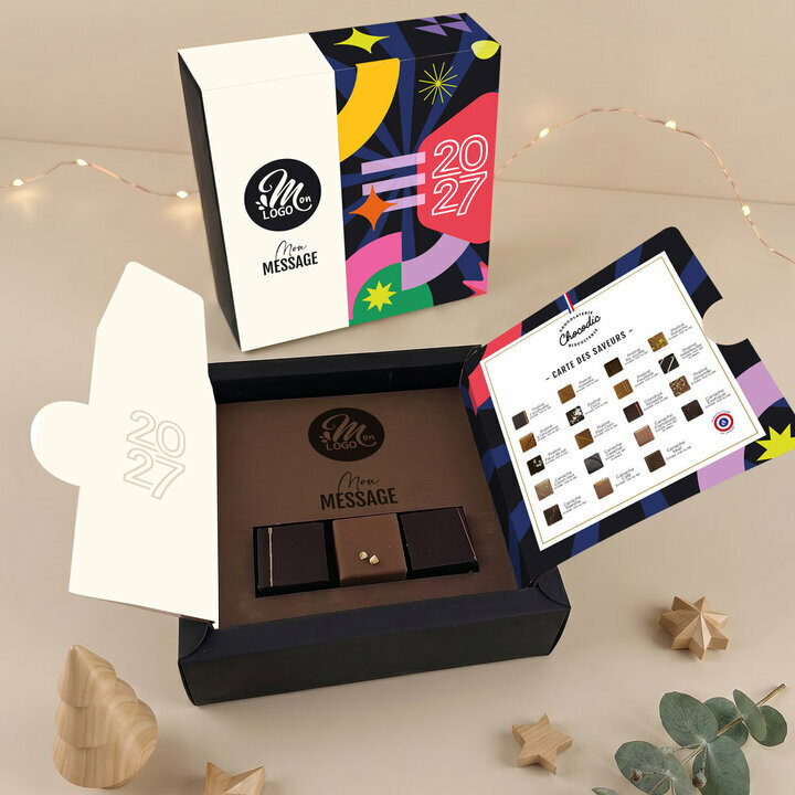 Coffret tout chocolat Petit Modèle - Collection Noël Entreprise Coffret tout chocolat Petit Modèle - Collection Noël Entreprise Modèle Nouvelle Année