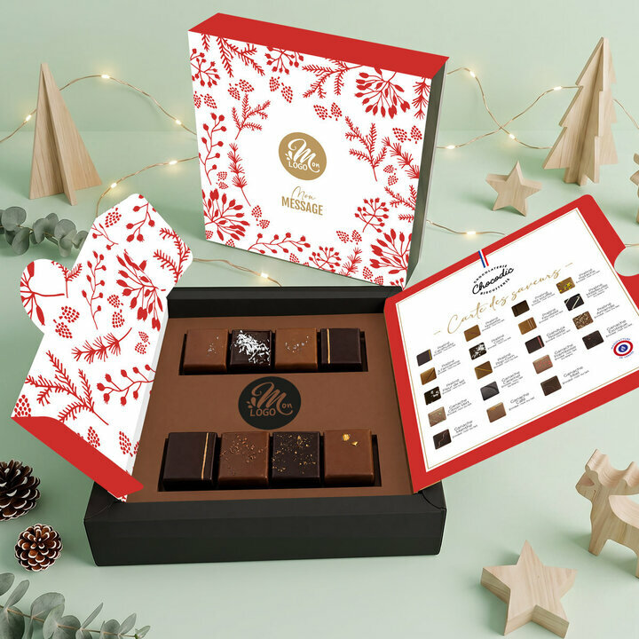 Coffret tout chocolat Grand Modèle - Collection Noël Entreprise Coffret tout chocolat Grand Modèle - Collection Noël Entreprise Modèle Feuillage