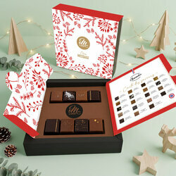 Coffret tout chocolat Grand Modèle - Collection Noël Entreprise Coffret tout chocolat Grand Modèle - Collection Noël Entreprise Modèle Feuillage
