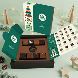 Coffret tout chocolat Grand Modèle - Collection Noël Entreprise Coffret tout chocolat Grand Modèle - Collection Noël Entreprise Modèle Noël Géométrique