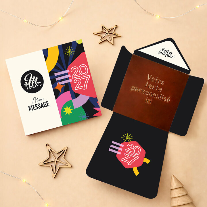 Enveloppe Carte � Croquer Message - Collection No�l Entreprise Mod�le Nouvelle Ann�e