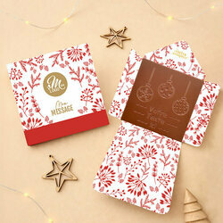 Enveloppe Carte à Croquer Boules de Noël - Entreprise Enveloppe Carte à Croquer Boules de Noël - Entreprise Modèle Feuillage