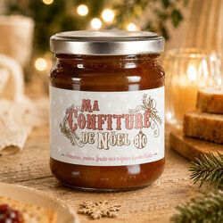 Confiture de Noël Bio (Pommes, poires, fruits secs & épices à pain d'épice) - Muroise et Compagnie Confiture de Noël Bio (Pommes, poires, fruits secs & épices à pain d'épice) - Muroise et Compagnie