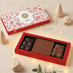 Coffret Douceur Carte � Croquer Message - Collection No�l Entreprise th�me Feuillage
