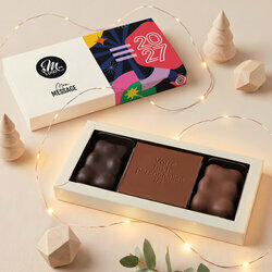 Coffret Douceur Carte � Croquer Message - Collection No�l Entreprise th�me Nouvelle Ann�e