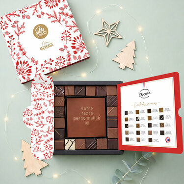 Coffret Empreinte Gourmande Carte &agrave; Croquer Message - Collection No&euml;l Entreprise