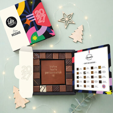Coffret Empreinte Gourmande Carte &agrave; Croquer Message - Collection No&euml;l Entreprise