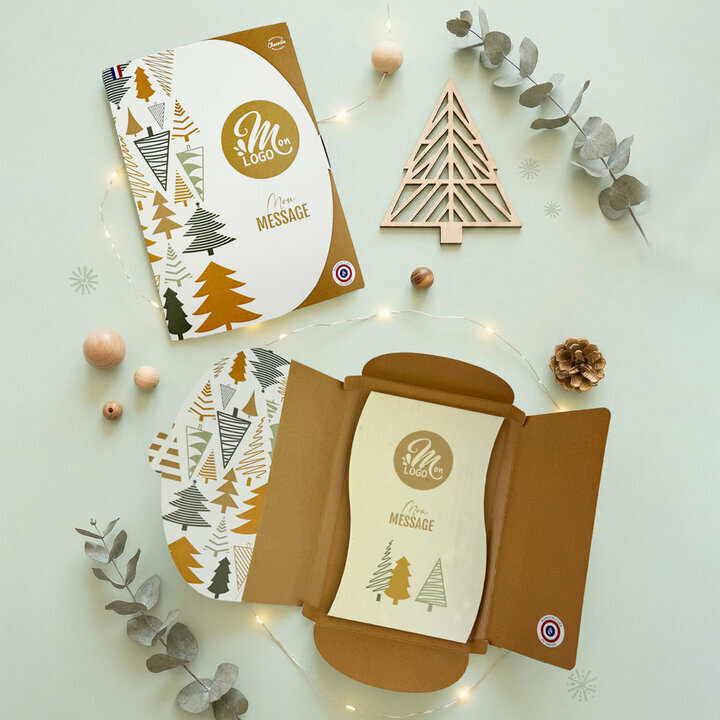Tablette Croquante - Collection Noël Entreprise Tablette Croquante - Collection Noël Entreprise thème Forêt de Sapins