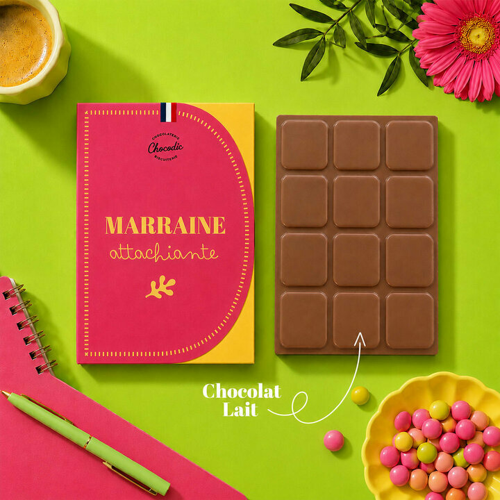 Tablette Chocolat Lait Marraine attachiante