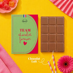 Tablette  Chocolat Lait Team chocolat forever