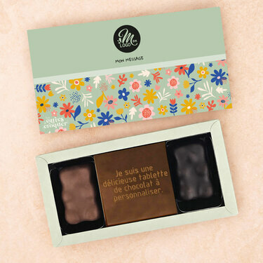 Coffret Douceur Carte &agrave; Croquer Message - Collection P&acirc;ques Entreprise