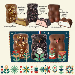 Coffret 3 Oursons Guimauves de No�l
