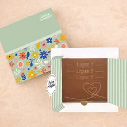 Carte à Croquer - Modèle Double Hearts Carte à Croquer - Modèle Double Hearts Chocolat Lait Coffret Modèle Fleurs