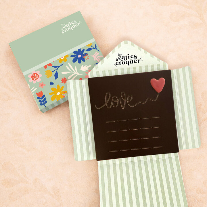 Carte � Croquer - Mod�le Love Enveloppe mod�le Fleurs