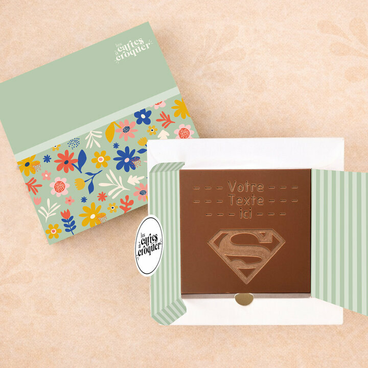 Carte à Croquer - Modèle Super Carte à Croquer - Modèle Super Chocolat Lait Coffret Modèle Fleurs