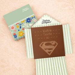 Carte à Croquer - Modèle Super Carte à Croquer - Modèle Super Chocolat Lait Enveloppe Modèle Fleurs