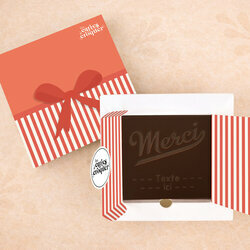 Carte à Croquer - Modèle Merci Carte à Croquer - Modèle Merci Chocolat Noir Coffret Modèle Cadeau