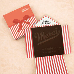 Carte à Croquer - Modèle Merci Carte à Croquer - Modèle Merci Chocolat Noir Enveloppe Modèle Cadeau
