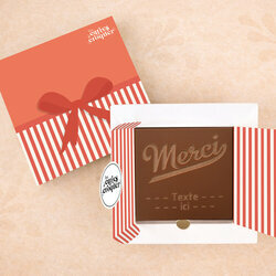 Carte à Croquer - Modèle Merci Carte à Croquer - Modèle Merci Chocolat Lait Coffret Modèle Cadeau
