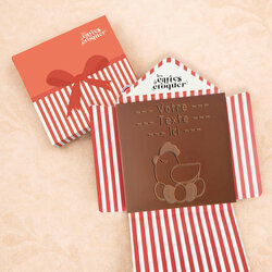 Carte � Croquer - Mod�le Poule Chocolat Lait Enveloppe Mod�le Cadeau