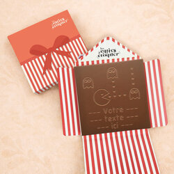 Carte à Croquer - Modèle Pacman Carte à Croquer - Modèle Pacman Chocolat Lait Enveloppe Modèle Cadeau