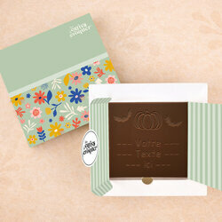 Carte à Croquer - Modèle Citrouille d'Halloween Carte à Croquer - Modèle Citrouille d'Halloween Chocolat Noir Coffret Modèle Fleurs