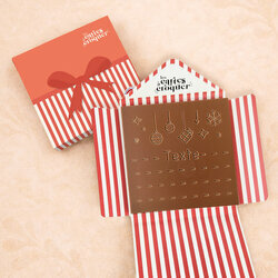 Carte � Croquer - Mod�le Joyeuses F�tes Chocolat Chocolat Lait Enveloppe Mod�le Cadeau