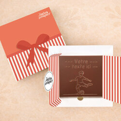 Carte � Croquer - Mod�le Footballer Chocolat Lait Coffret Mod�le Cadeau