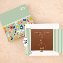 Carte � Croquer - Mod�le Cupcake Chocolat Lait  Coffret Mod�le Fleurs