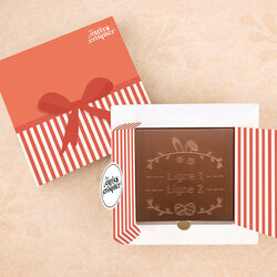 Carte � Croquer - Mod�le Couronne de P�ques Chocolat Lait Coffret Mod�le Cadeau