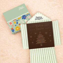Carte à Croquer - Modèle Sapin Carte à Croquer - Modèle Sapin Chocolat Noir Enveloppe Modèle Fleurs