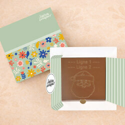 Carte � Croquer - Mod�le Papa No�l Chocolat Lait Coffret Mod�le Fleurs