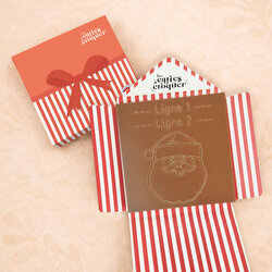 Carte � Croquer - Mod�le Papa No�l Chocolat Lait Enveloppe Mod�le Cadeau