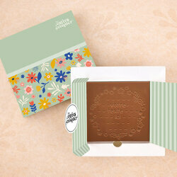 Carte � Croquer - Mod�le Couronne de f�te Chocolat Lait Coffret Mod�le Fleurs