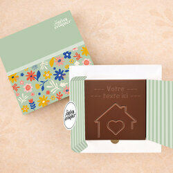 Carte à Croquer - Maison de coeur Carte à Croquer - Maison de coeur Chocolat Lait Coffret Fleurs