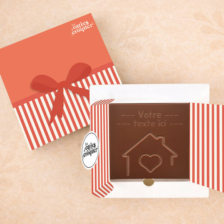 Carte à Croquer - Maison de coeur Carte à Croquer - Maison de coeur Chocolat Lait Coffret Cadeau