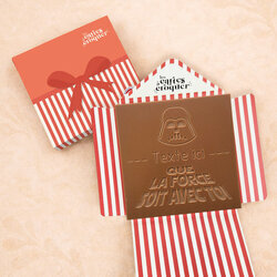 Carte � Croquer - Mod�le Voyageurs des �toiles Chocolat Lait Enveloppe Mod�le Cadeau