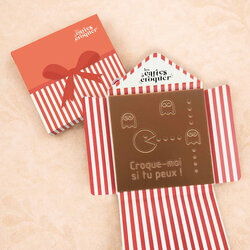 Pr�te � Croquer - Mod�le Pac-Man Chocolat Lait Enveloppe Cadeau