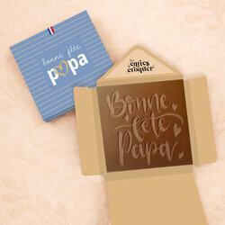 Prête à Croquer - Modèle Bonne fête Papa Prête à Croquer - Modèle Bonne fête Papa Chocolat Lait Enveloppe Fête des Pères