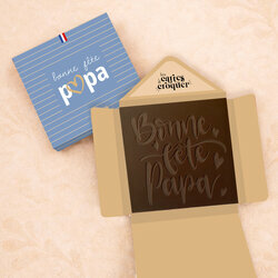 Prête à Croquer - Modèle Bonne fête Papa Prête à Croquer - Modèle Bonne fête Papa Chocolat Noir Enveloppe Fête des Pères